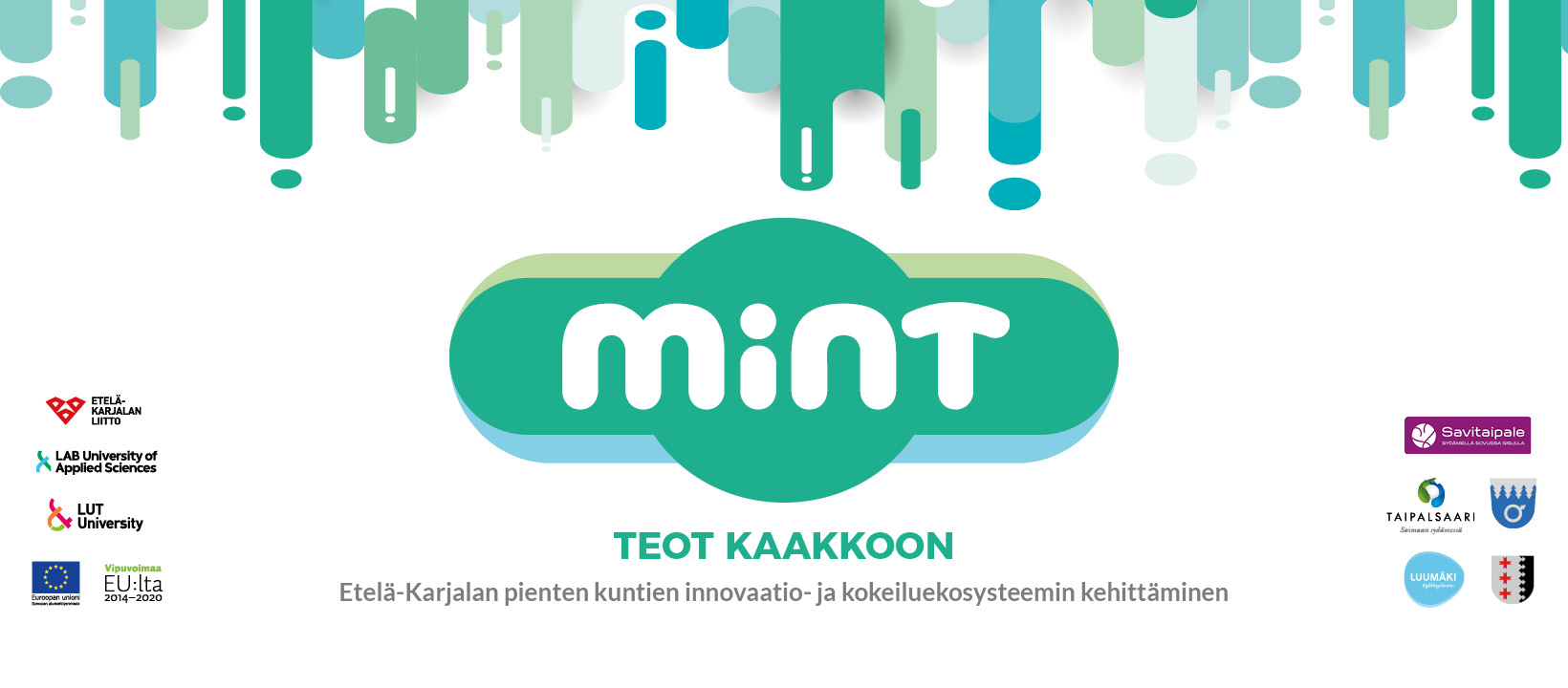 Mint-hankkeen logo sekä kaikkien yhteistyökumppaneiden logot.