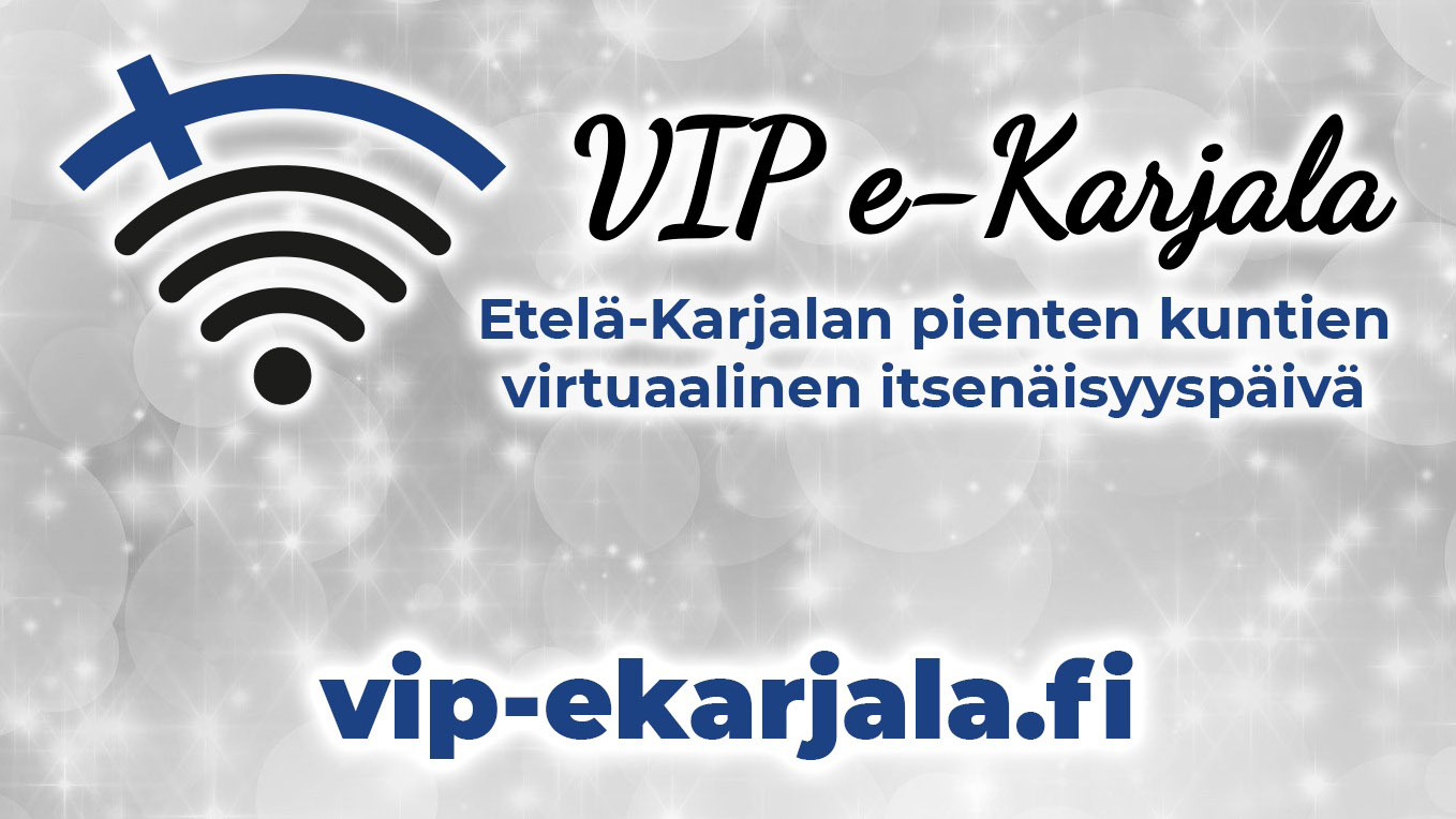 Logo, jossa on teksti "VIP e-Karjala".